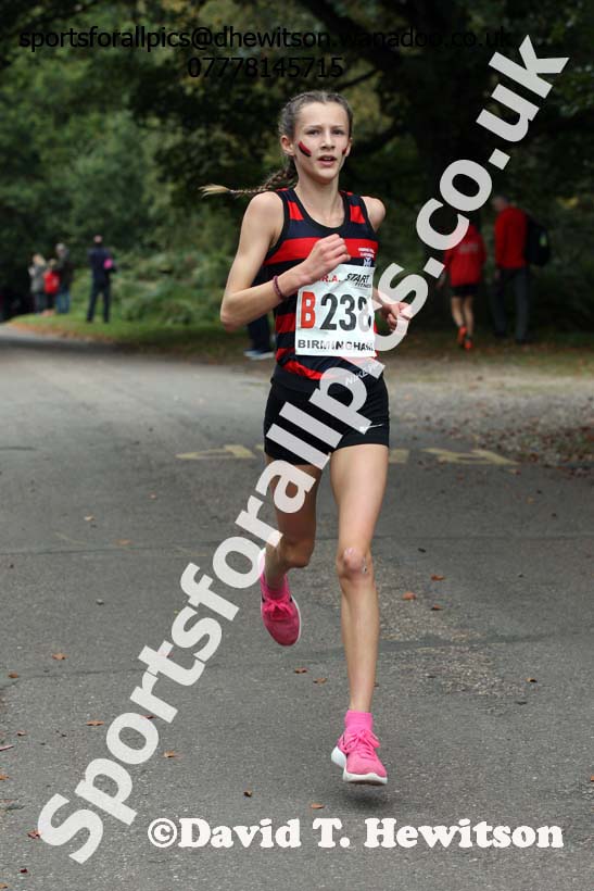 Girls under-13s ERRA Road Relays, Sutton Coldifield, Birmingham. Photo: David T. Hewitson/Sports for All Pics